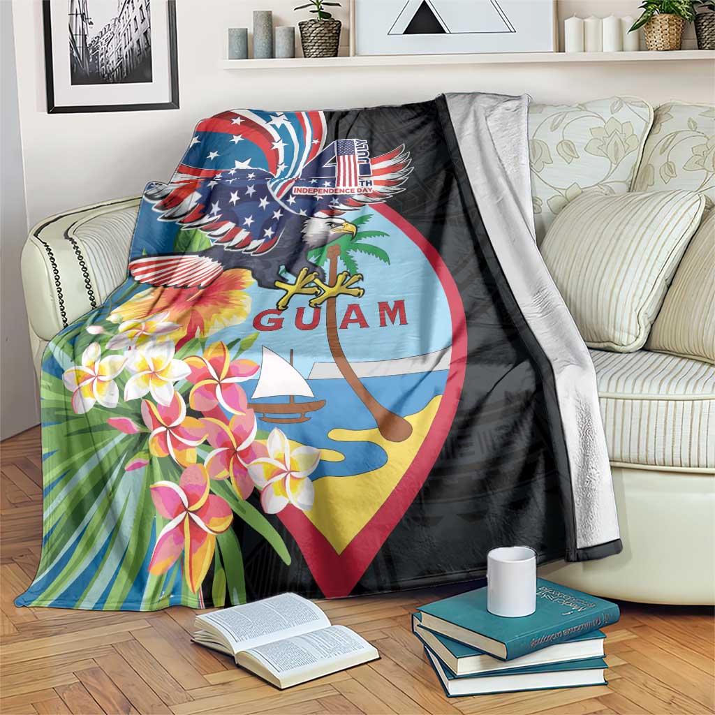 Guam Fourth of July Blanket Tropical Flowers