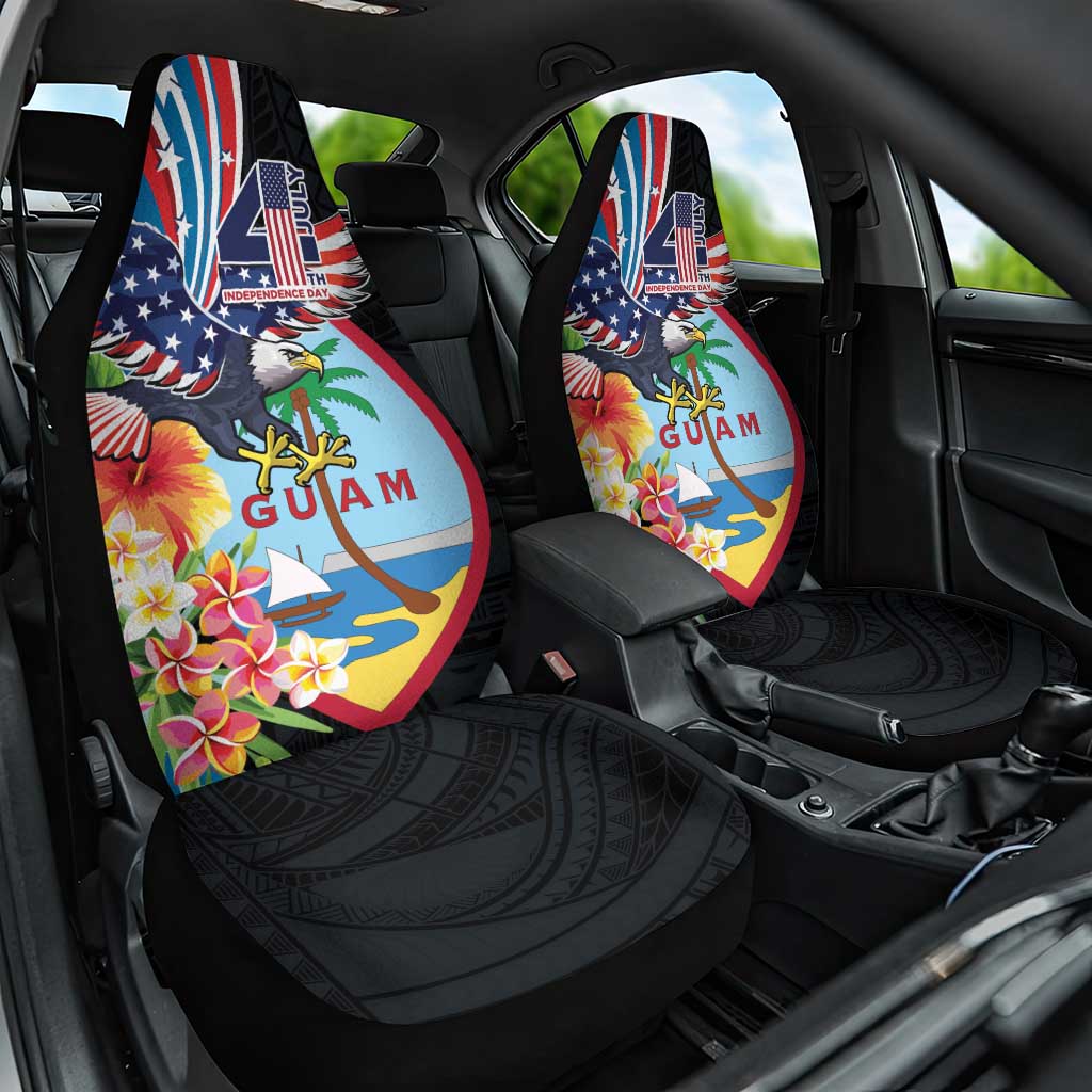 Guam Fourth of July Car Seat Cover Tropical Flowers