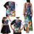 Personalized Guam Fourth of July Family Matching Tank Maxi Dress and Hawaiian Shirt Tropical Flowers