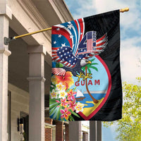 Guam Fourth of July Garden Flag Tropical Flowers