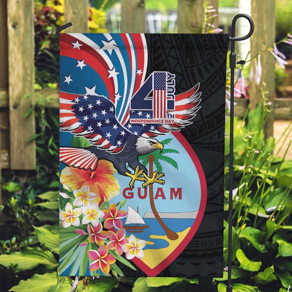 Guam Fourth of July Garden Flag Tropical Flowers