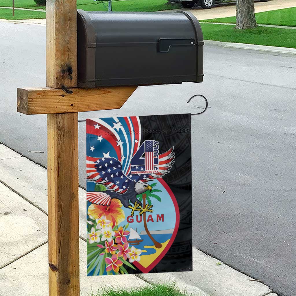 Guam Fourth of July Garden Flag Tropical Flowers