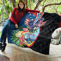 Guam Fourth of July Quilt Tropical Flowers