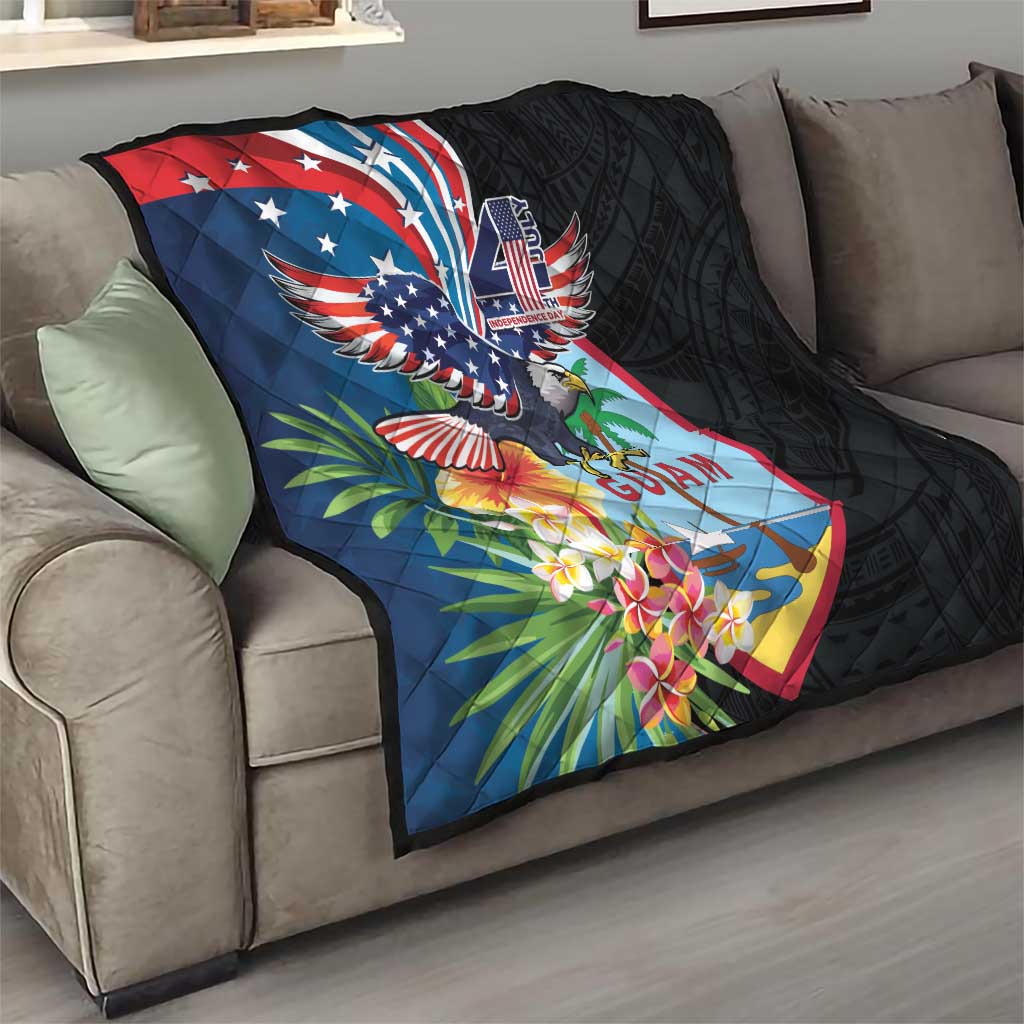Guam Fourth of July Quilt Tropical Flowers