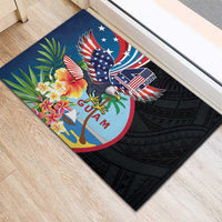 Guam Fourth of July Rubber Doormat Tropical Flowers