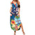 Personalized Guam Fourth of July Summer Maxi Dress Tropical Flowers