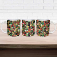 Hawaiian Santa Christmas Pattern Ceramic Mug Black Version - Polynesian Pride