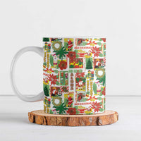 Hawaiian Santa Christmas Pattern Ceramic Mug White Version - Polynesian Pride
