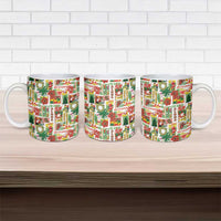 Hawaiian Santa Christmas Pattern Ceramic Mug White Version - Polynesian Pride