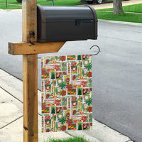 Hawaiian Santa Christmas Pattern Garden Flag White Version - Polynesian Pride