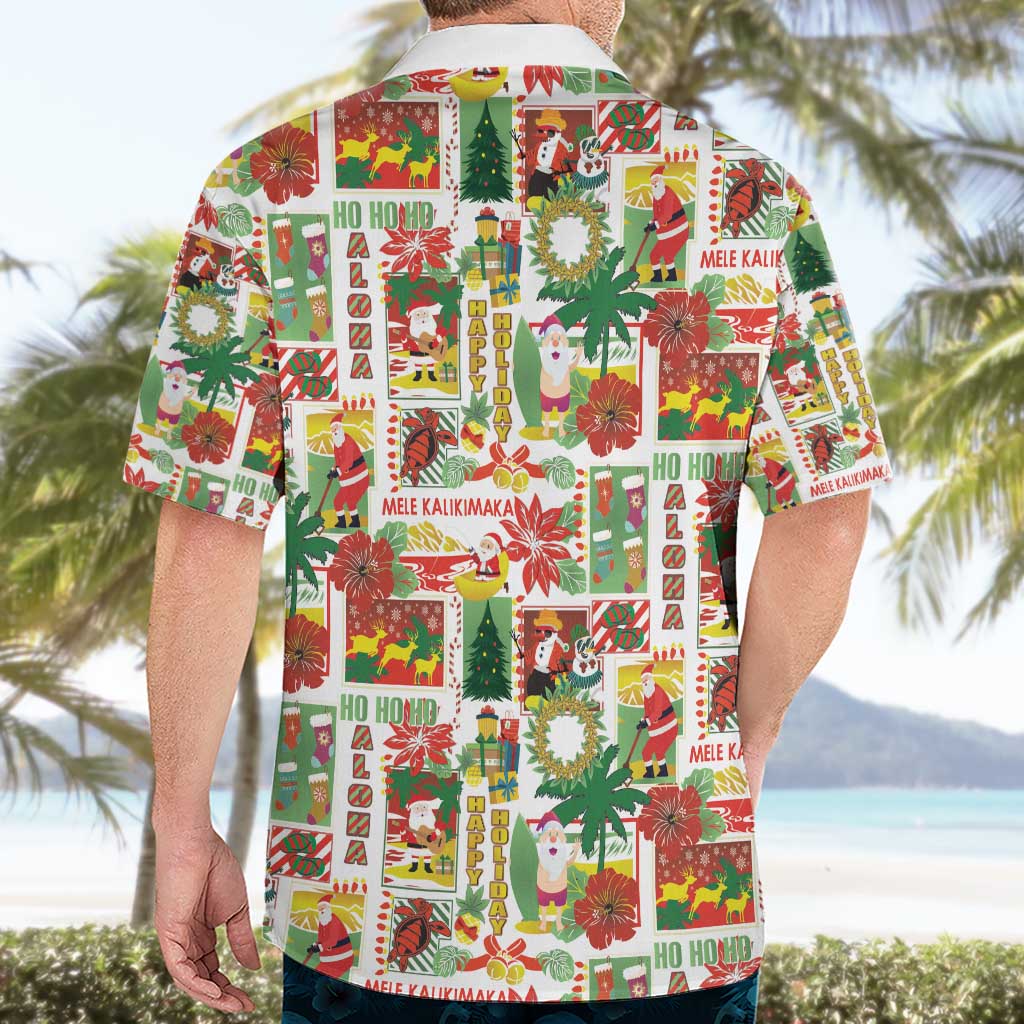 Hawaiian Santa Christmas Pattern Hawaiian Shirt White Version - Polynesian Pride