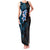 New Zealand Tuatara Plumeria Family Matching Tank Maxi Dress and Hawaiian Shirt Maori Blue Koru Tribal Tattoo