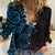 New Zealand Tuatara Plumeria Women Casual Shirt Maori Blue Koru Tribal Tattoo