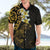 New Zealand Tuatara Plumeria Hawaiian Shirt Maori Gold Koru Tribal Tattoo