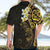 New Zealand Tuatara Plumeria Hawaiian Shirt Maori Gold Koru Tribal Tattoo