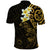 New Zealand Tuatara Plumeria Polo Shirt Maori Gold Koru Tribal Tattoo