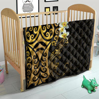 New Zealand Tuatara Plumeria Quilt Maori Gold Koru Tribal Tattoo LT01 - Polynesian Pride