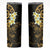 New Zealand Tuatara Plumeria Skinny Tumbler Maori Gold Koru Tribal Tattoo