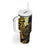 New Zealand Tuatara Plumeria Tumbler With Handle Maori Gold Koru Tribal Tattoo