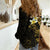 New Zealand Tuatara Plumeria Women Casual Shirt Maori Gold Koru Tribal Tattoo
