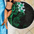 New Zealand Tuatara Plumeria Beach Blanket Maori Green Koru Tribal Tattoo