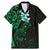 New Zealand Tuatara Plumeria Family Matching Mermaid Dress and Hawaiian Shirt Maori Green Koru Tribal Tattoo