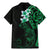 New Zealand Tuatara Plumeria Family Matching Mermaid Dress and Hawaiian Shirt Maori Green Koru Tribal Tattoo
