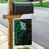 New Zealand Tuatara Plumeria Garden Flag Maori Green Koru Tribal Tattoo