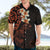 New Zealand Tuatara Plumeria Hawaiian Shirt Maori Orange Koru Tribal Tattoo