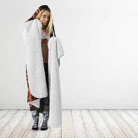 New Zealand Tuatara Plumeria Hooded Blanket Maori Orange Koru Tribal Tattoo LT01 - Polynesian Pride