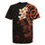 New Zealand Tuatara Plumeria Rugby Jersey Maori Orange Koru Tribal Tattoo