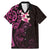 New Zealand Tuatara Plumeria Family Matching Mermaid Dress and Hawaiian Shirt Maori Pink Koru Tribal Tattoo