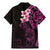New Zealand Tuatara Plumeria Family Matching Mermaid Dress and Hawaiian Shirt Maori Pink Koru Tribal Tattoo