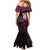New Zealand Tuatara Plumeria Family Matching Mermaid Dress and Hawaiian Shirt Maori Pink Koru Tribal Tattoo