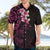 New Zealand Tuatara Plumeria Hawaiian Shirt Maori Pink Koru Tribal Tattoo