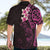 New Zealand Tuatara Plumeria Hawaiian Shirt Maori Pink Koru Tribal Tattoo