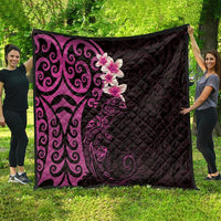 New Zealand Tuatara Plumeria Quilt Maori Pink Koru Tribal Tattoo LT01 - Polynesian Pride