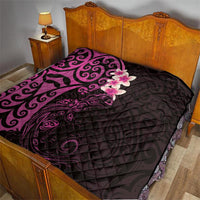 New Zealand Tuatara Plumeria Quilt Maori Pink Koru Tribal Tattoo LT01 - Polynesian Pride