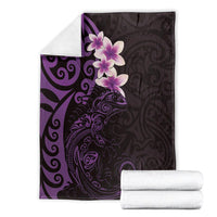 New Zealand Tuatara Plumeria Blanket Maori Purple Koru Tribal Tattoo LT01 - Polynesian Pride