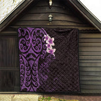 New Zealand Tuatara Plumeria Quilt Maori Purple Koru Tribal Tattoo LT01 - Polynesian Pride