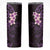 New Zealand Tuatara Plumeria Skinny Tumbler Maori Purple Koru Tribal Tattoo