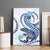 Blue Maori Tuatara Canvas Wall Art Luxury Pastel Pattern