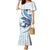 Blue Maori Tuatara Family Matching Mermaid Dress and Hawaiian Shirt Luxury Pastel Pattern