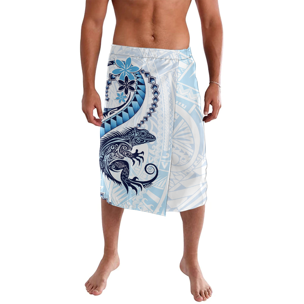 Blue Maori Tuatara Lavalava Luxury Pastel Pattern