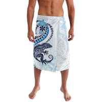 Blue Maori Tuatara Lavalava Luxury Pastel Pattern LT01 Blue - Polynesian Pride
