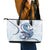 Blue Maori Tuatara Leather Tote Bag Luxury Pastel Pattern