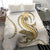 Gold Maori Tuatara Bedding Set Luxury Pastel Pattern