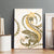 Gold Maori Tuatara Canvas Wall Art Luxury Pastel Pattern