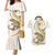 Gold Maori Tuatara Couples Matching Mermaid Dress and Hawaiian Shirt Luxury Pastel Pattern
