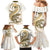Gold Maori Tuatara Family Matching Mermaid Dress and Hawaiian Shirt Luxury Pastel Pattern